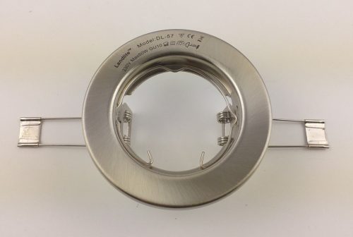  LANDLITE Egyes keret, GU5.3 (MR16) / GU10, fix, egyenes, matt króm, max. 50W, spot keret (DL-57)