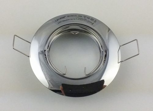  LANDLITE Egyes keret, GU5.3 (MR16) / GU10, billenő, íves, króm, max. 50W, spot keret (DL-58A)