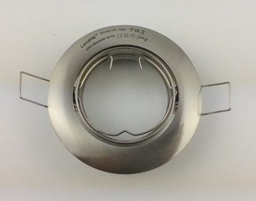  LANDLITE Egyes keret, GU5.3 (MR16) / GU10, billenő, íves, matt króm, max. 50W, spot keret (DL-58A)