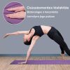 ANVASK jógamatrac 183x61 cm, 6 mm, csúszásmentes TPE, hordozópánttal, sötétlila – jóga, pilates, fitnesz